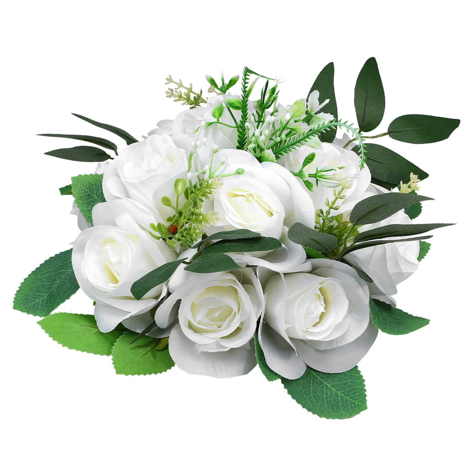 

1 Artificial White Rose Flower Ball for Wedding Table Centerpiece Decoration Non FadingRose Suitable Home Events Celebrations
