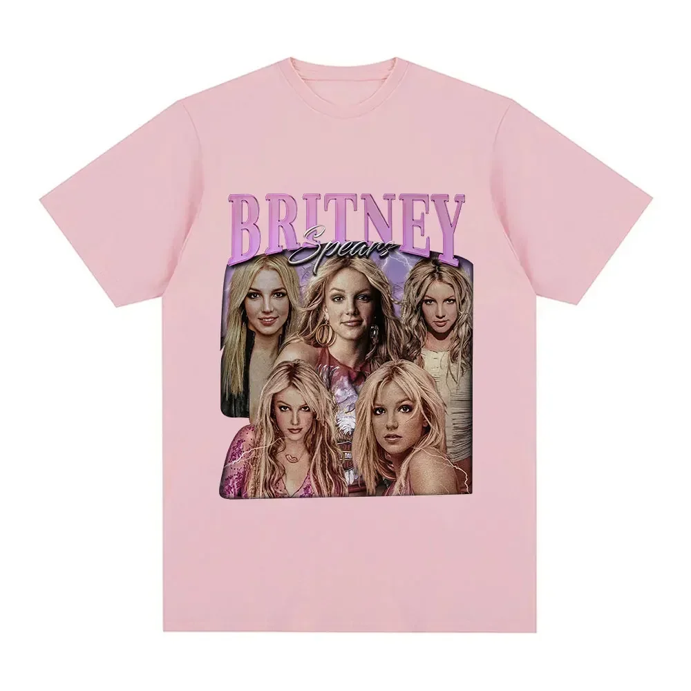 Britney Spears Fashion and Beautiful Pattern Women\'s T-shirt Harajuku Retro Short sleeved T-shirt Plus Size