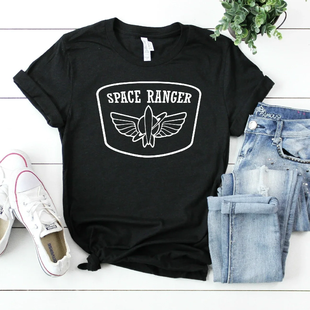 Short Sleeve Print Clothing Women's T-Shirt Space Ranger T-shirt Movie Inspired Space Ranger Shirt Graphic Tees Tumblr Tops