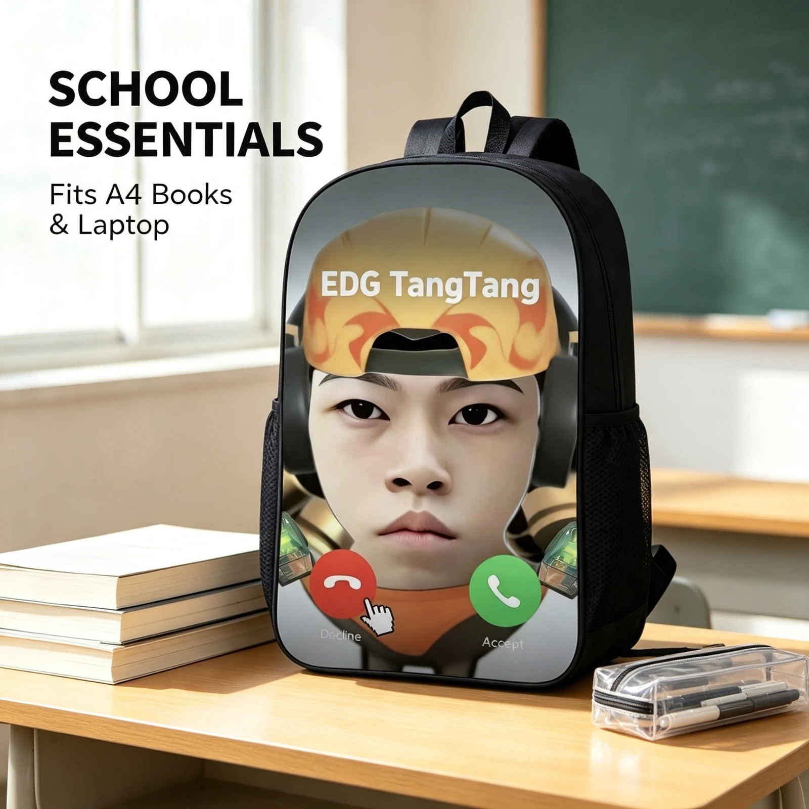 EDGTangTangs Meme Backpack Funny Kids School Bag Face Print Bookbag Student Rucksack Travel Daypack Boys Girls Birthday Gift