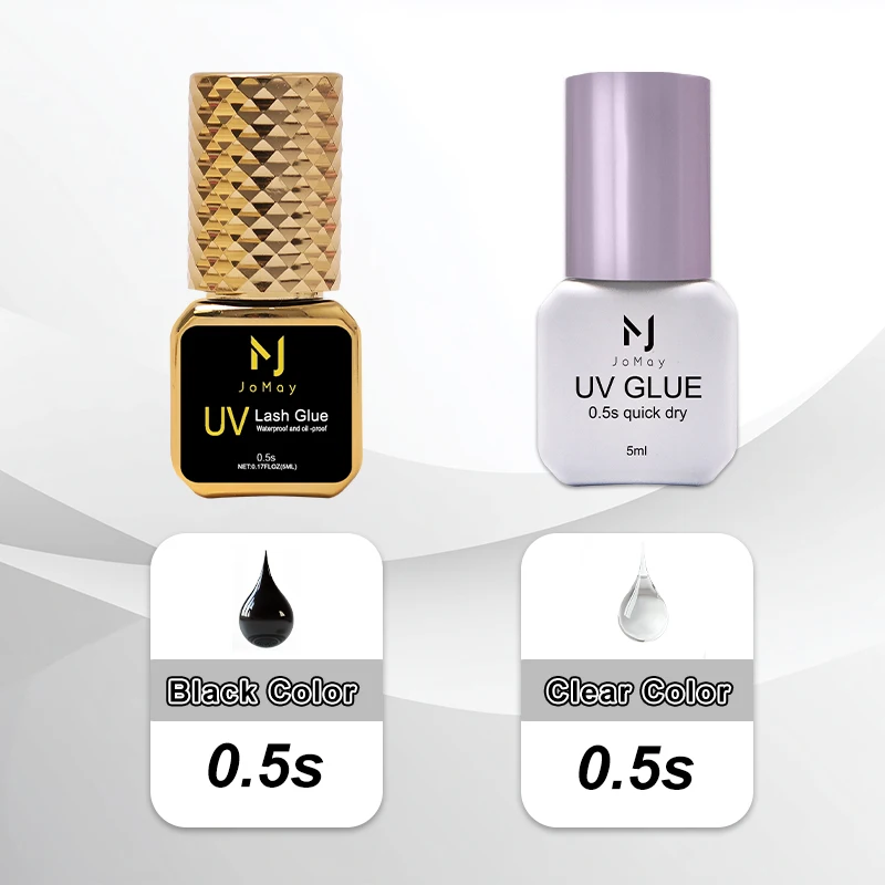 Black 0.5 Seconds Quick Dry UV Adhesive Long Lasting Waterproof Professional Eyelash Glue Speed Up 0.5S Cosmetic Tools