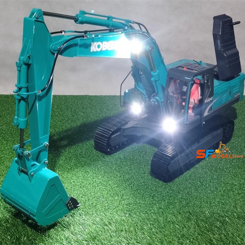 1/14 350 RC Hydraulic Excavator Metal Model Construction Machinery with Lighting System RTR Version Remote Control Car Model Toy