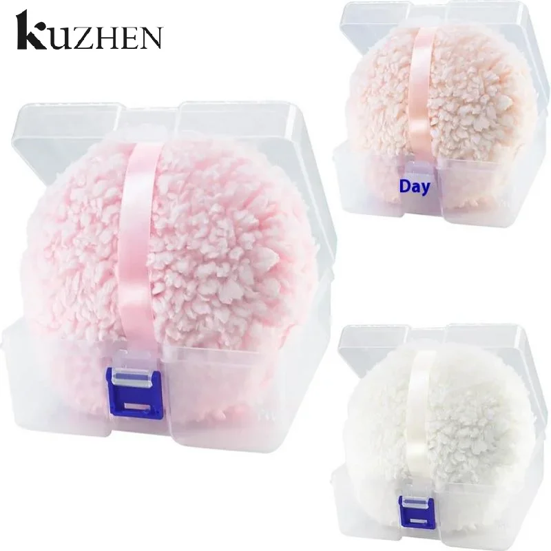 Puszysta aplikator do pudru o bardzo dużym rozmiarze, 15 cm, z długim pluszowym włosiem, łatwa do trzymania, idealna do pudru do ciała i twarzy.