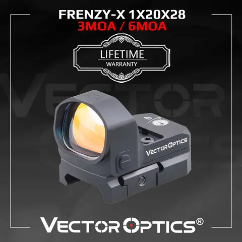 Vector Optics Frenzy-X 1x20x28 Red Dot Scope 3/6MOA Pistol Sight Hunting Rilfescope For Glock 9mm AR AK 5.56 7.62 .308win