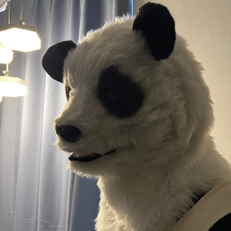 Fursuit Kigurumi Headsets Furry Costumes Panda Doll Animal Headgear With Movable Mouth And Cute Panda Cosplay Animal Headgear