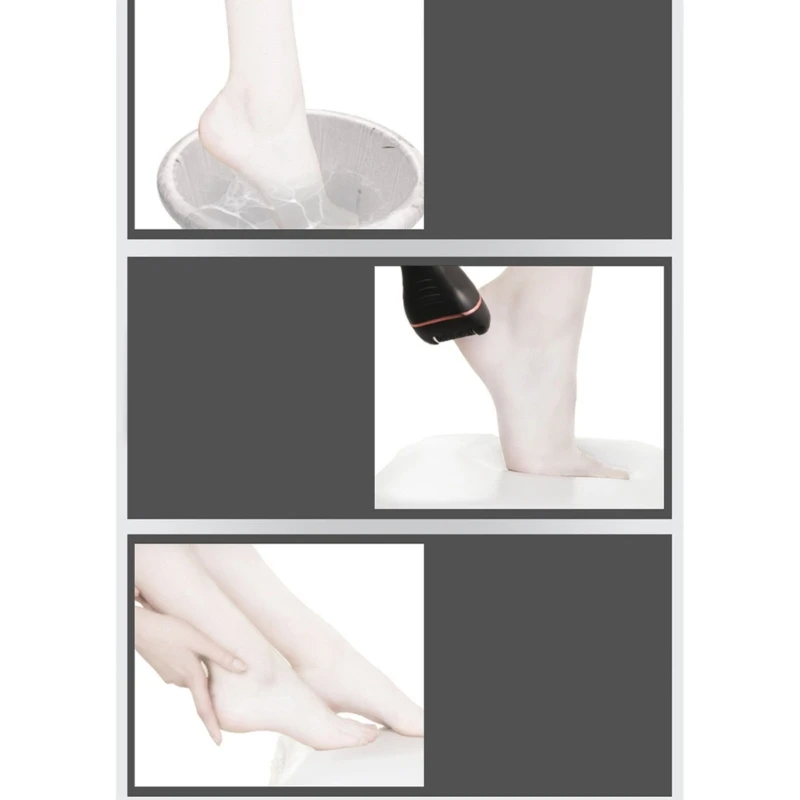 เครื่องขัดส้นเท้าไฟฟ้าพร้อมจอแสดงผล LCD สามารถชาร์จไฟได้ตะไบเท้าแบบชาร์จไฟได้อุปกรณ์ทำเล็บเท้าทำจากวัสดุ ABS