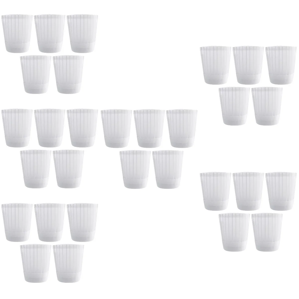 6 個 6 個の帽子男性用フードサーバーキッチン調理シェフ作業キャップ白レストラン