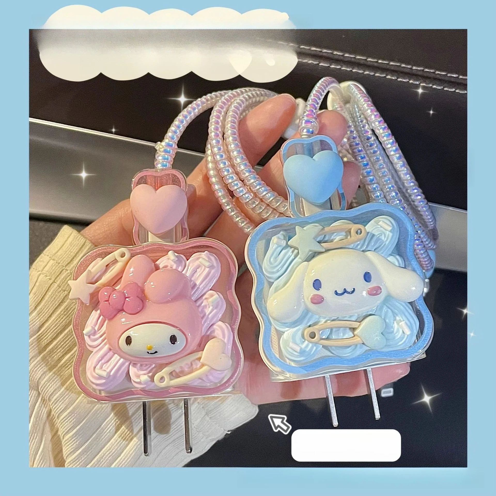 The New Hot-selling Cute Cartoon Data Cable Protective Cover Simple Personality Breathable Soft Shell Suitable for Iphone