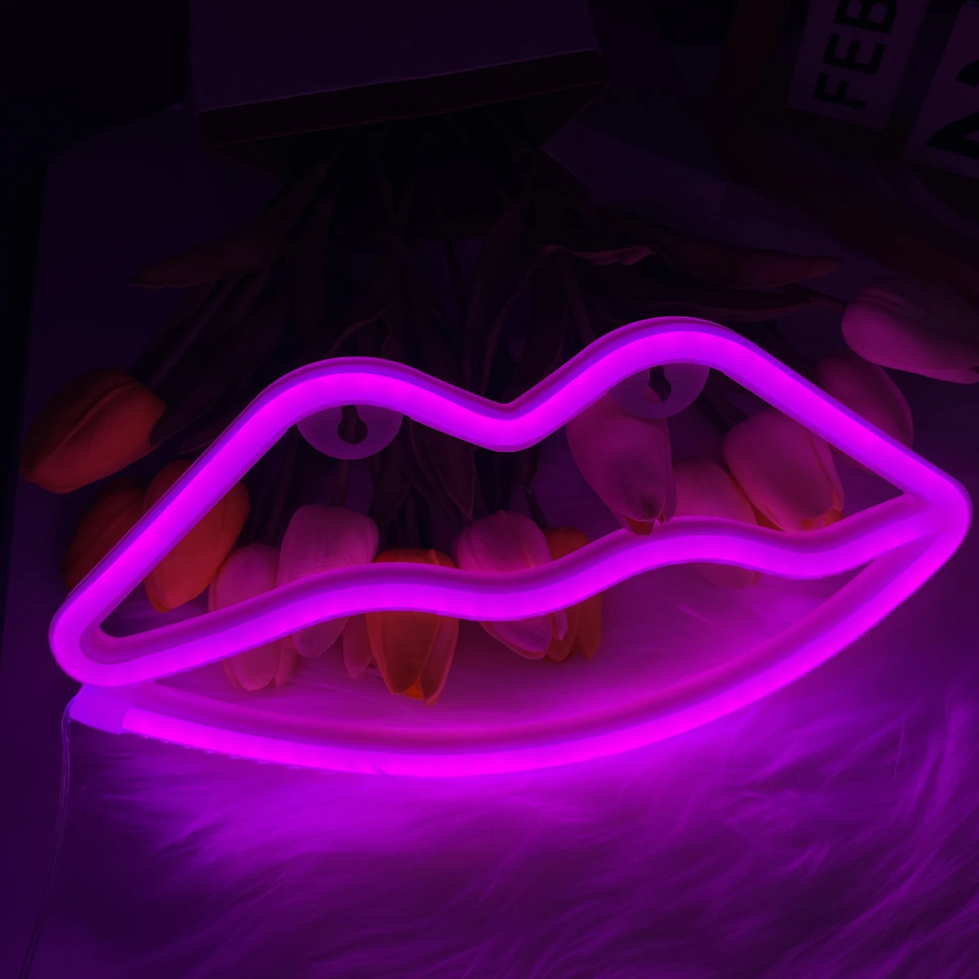 Lip LED Neon Sign USB Powered Neon Signs Night Light 3D Wall Art & Game Room Bedroom Living Room Decor Lamp Signs