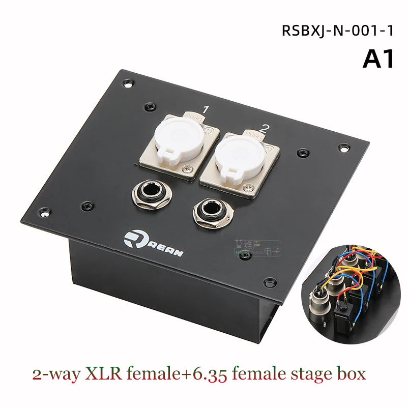 Wall Audio Junction Box Stage Recording Studio 2/4/6/8/10 Way Xlr To 6.35mm Xlr 3-Core Jack Female To Male Stage Junction Box