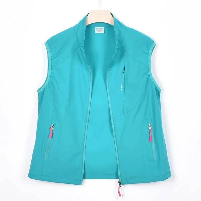 

Spring summer Outdoor Cycling Quick Dry Breathable Lightweight Vest Women's Sports Waistcoat Fashion Travel Sleeveless Jacket