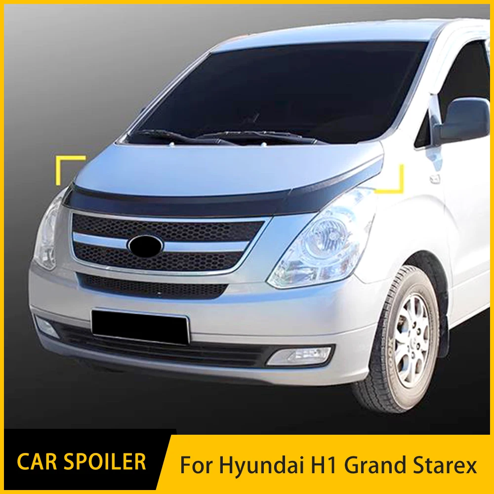 For Hyundai H1 Grand Starex Car Body Styling Front Hood Cover Spoiler High Quality Black ABS Plastic Wing Accessories 2007+ 2022