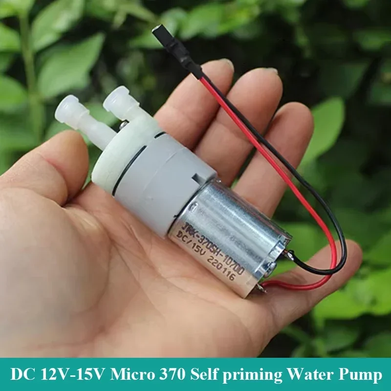 

DC 12V-15V 14.4V Micro 370 Water Pump Mini 27MM Diaphragm Pump Self-priming Suction Water Pump DIY Dispenser Tea Table Pumping