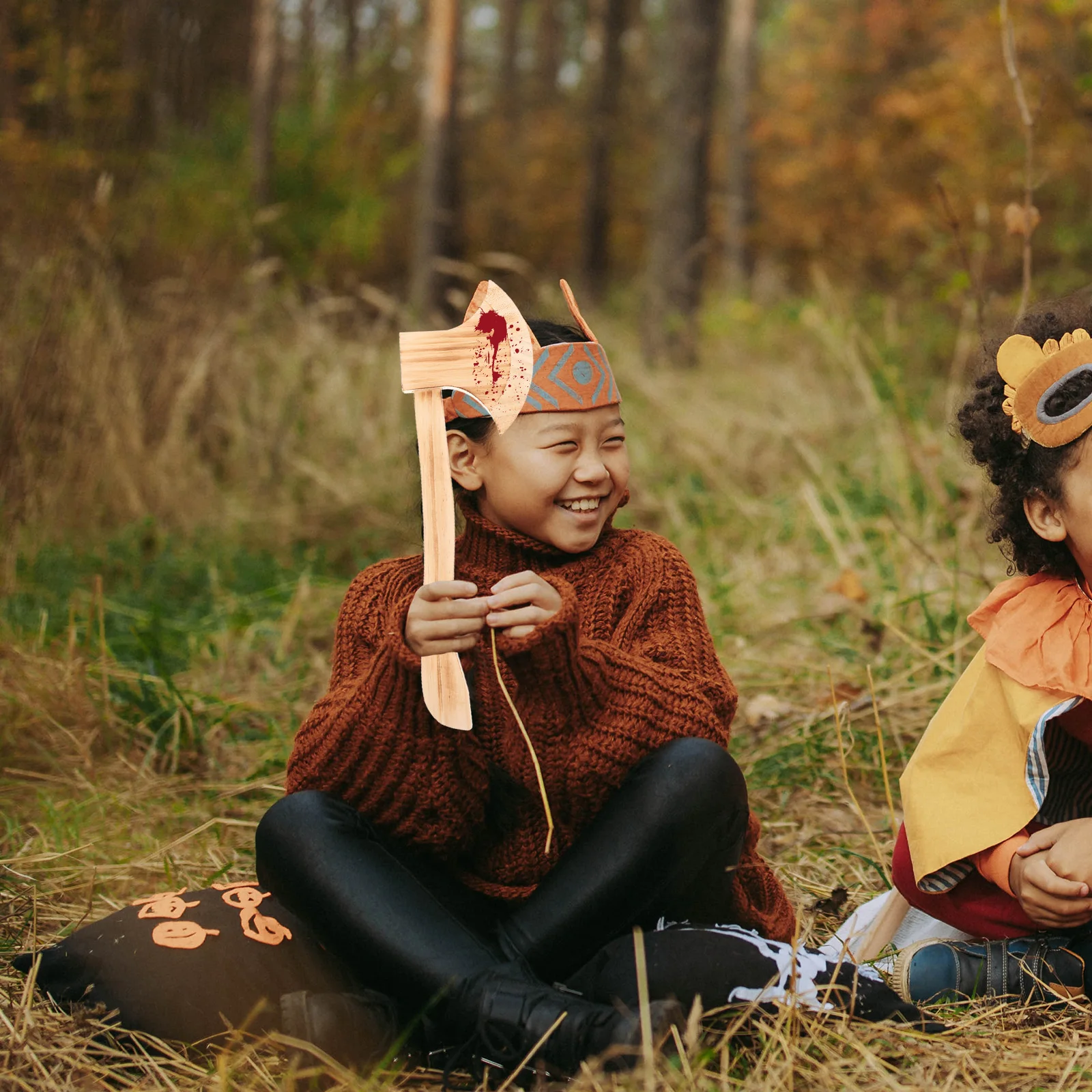 3 stks Houten Bijl Speelgoed Bijl Cosplay Props Kinderen Middeleeuwse Benodigdheden Halloween Decor Nep Assen