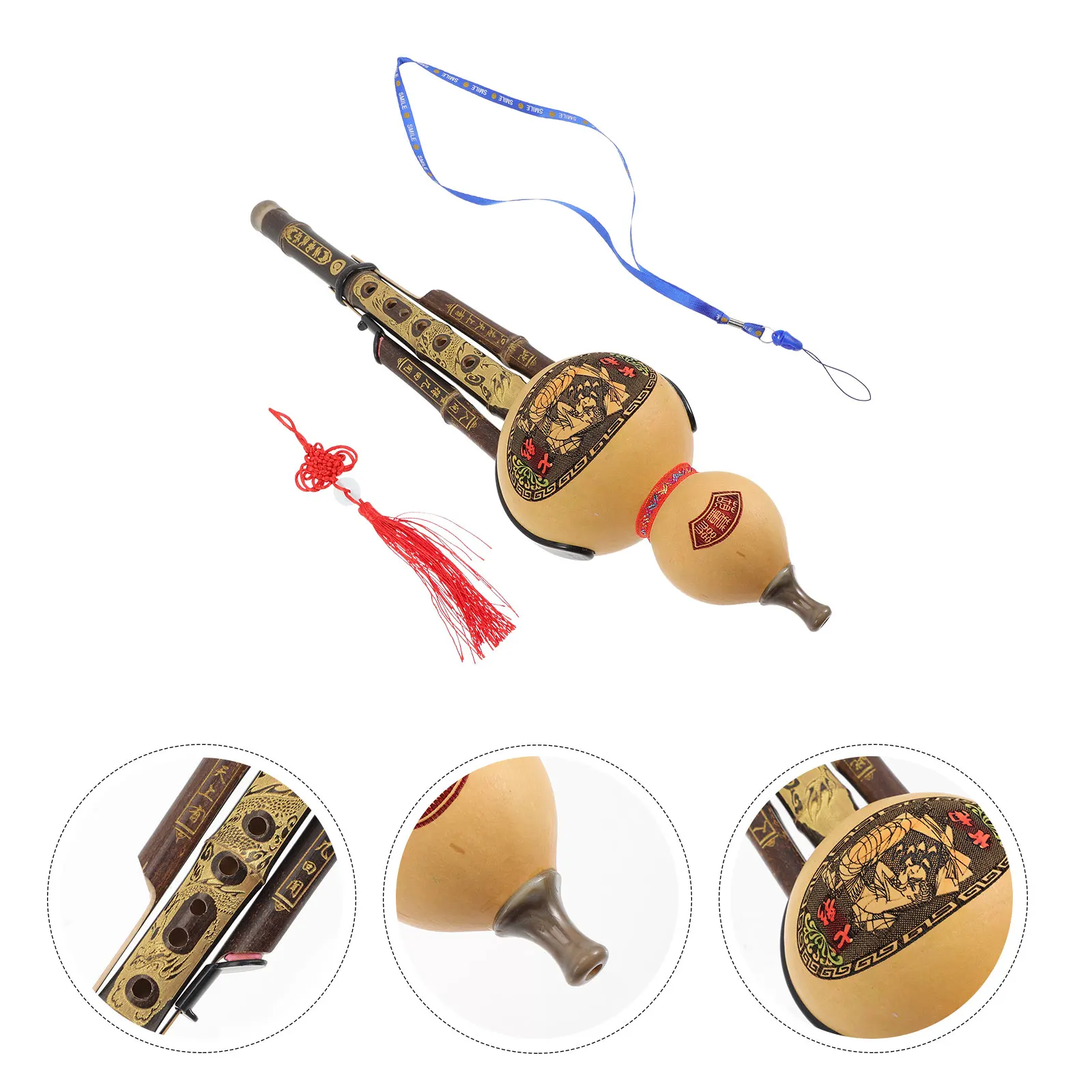 

1 set Hulusi C Scale Musical Instrument for Adults Kids Students with Fine Details Durability Traditional Wind