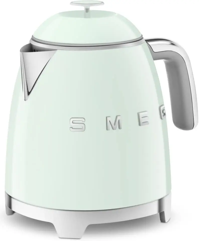 50's Retro Style 3 Cup Electric Kettle with Double Wall Anti Slip Base and Water Level Indicator (Pastel Green)