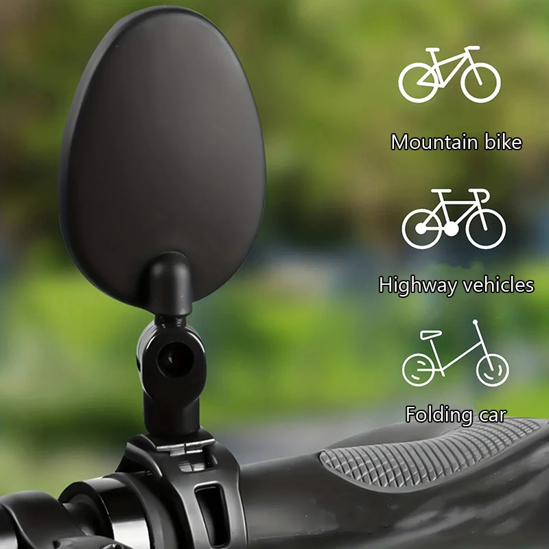 Mountain Bike Rearview Mirror, Wide Angle Flat Mirror, Cycling Reflector