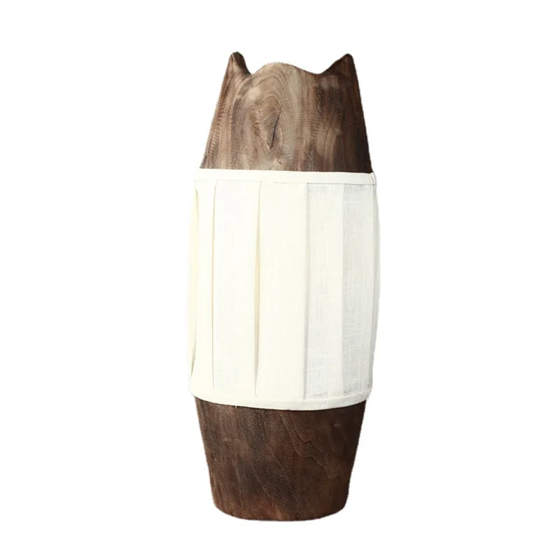 Wooden cotton yarn decorative process floor lamps, pastoral homestay home warm lighting ornaments