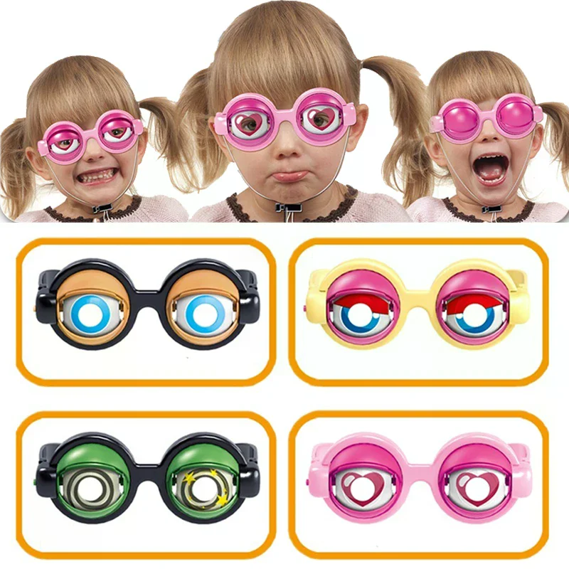 

Winking Glasses For Shows & Parties – Kinetic Crazy Eyes Glasses With Manual Blink Action, Blinking Glass For Performances