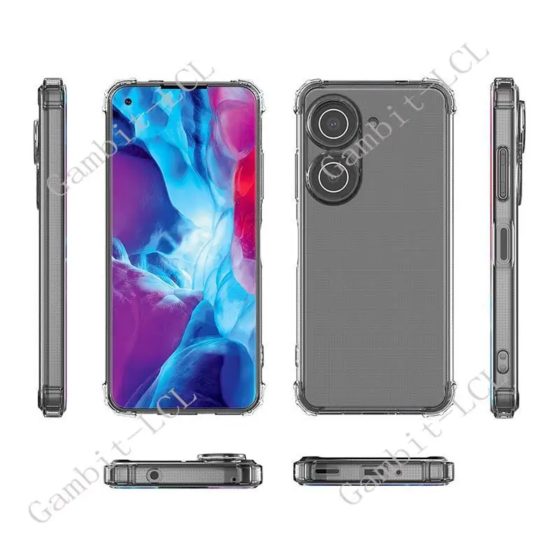 Anti-Falling Case For ASUS Zenfone 9 10 AI2302 AI2202 Soft Silicone TPU Original Shockproof Back Cover ON Zenfone 10 Shell