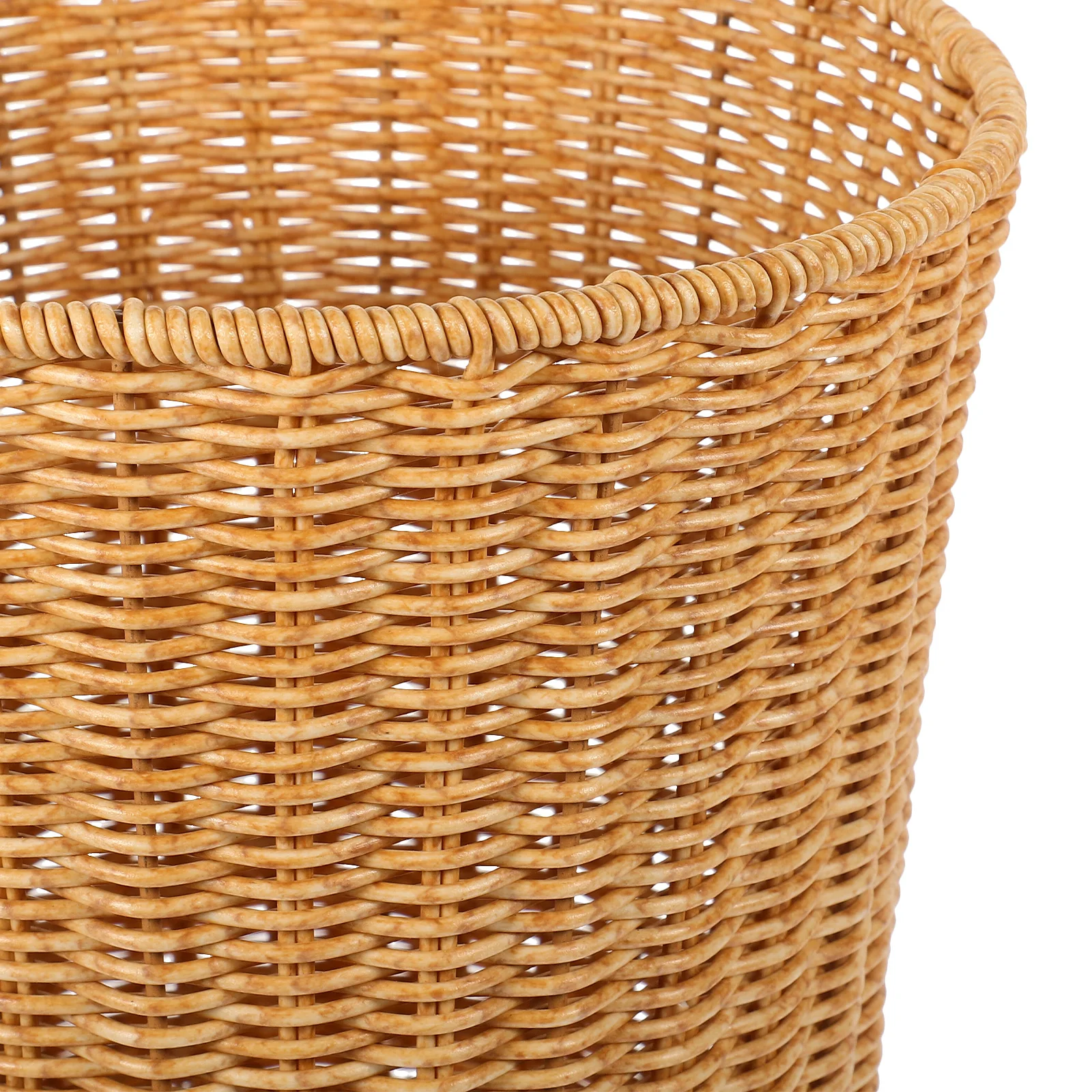 

Seagrass Trash Can Storage Basket Imitation Rattan Living Room Woven Wastebasket