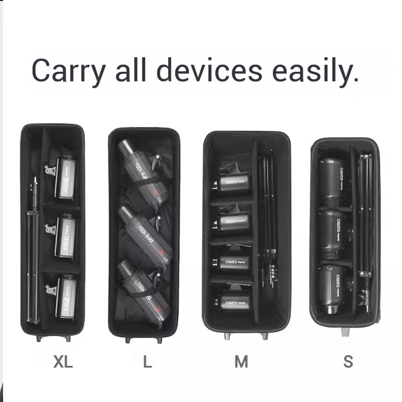 معدات التصوير الفوتوغرافي تخزين الأمتعة معدات التصوير الفوتوغرافي عربة ضوء حامل ترايبود التصوير في الهواء الطلق تخزين الأمتعة