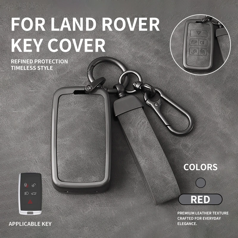 Suitable for Land Rover Range Rover Evoque Discovery Sport Velar Metal Leather Key Case Remote Control Cover Llavero car gadgets