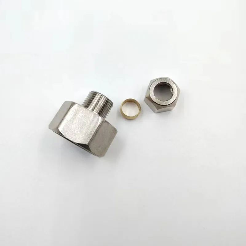Kompressionshülsen-Rohrverschraubung 4-12mm, Innengewinde 1/8" 1/4" 3/8" 1/2" BSP M14x1.5 M20x1.5, Kupferrohrverbindungen, Rohrmutter, Verriegelung – Detail 1