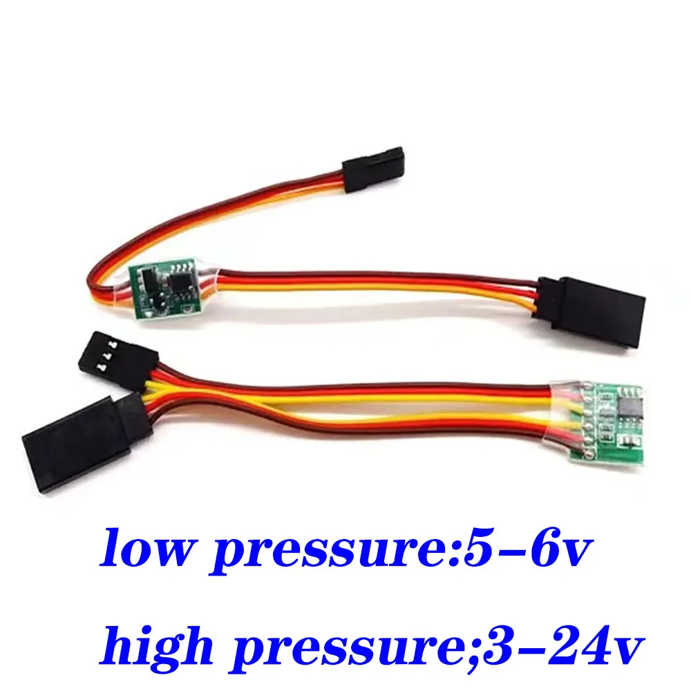 Universal Servo Inverter Signal 5-6V*3V-24V Steering Gear Reverser Low/High Voltage For RC Servo Airplane V-tail