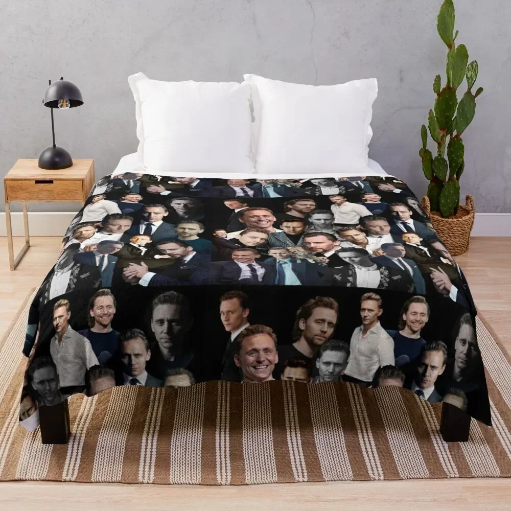 

Tom Hiddleston Sexy Collage Throw Blanket Beach Heavy manga Soft Beds Blankets
