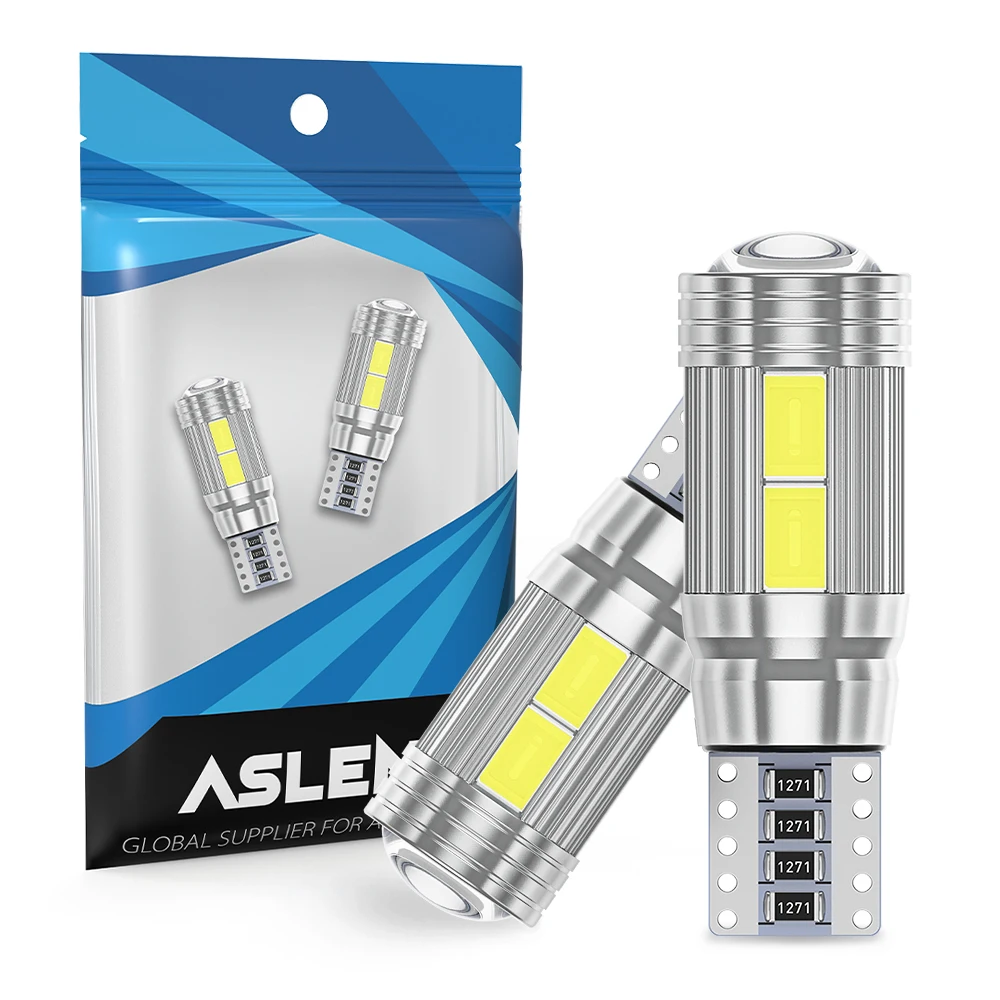 

2PCS Car LED Bulb T10 W5W LED Light Canbus No error 12V 5630 10SMD 6500K White Auto Interior Dome Bulb Wedge Side Trunk Lamps