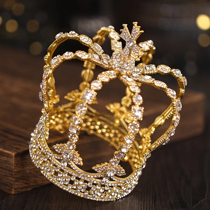 Baroque Crystal Tiaras And Crowns For Women Bride Rhinestone Prom Diadem Party Wedding Bridal Hair Accessories Jewelry Crown