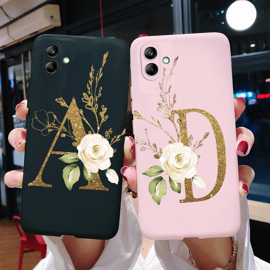 Cute Letters Cover For Samsung Galaxy A05 Case Soft Silicone Phone Cases For Samsung A05 Galaxy A05s A 05 s 2023 Fundas Bumper