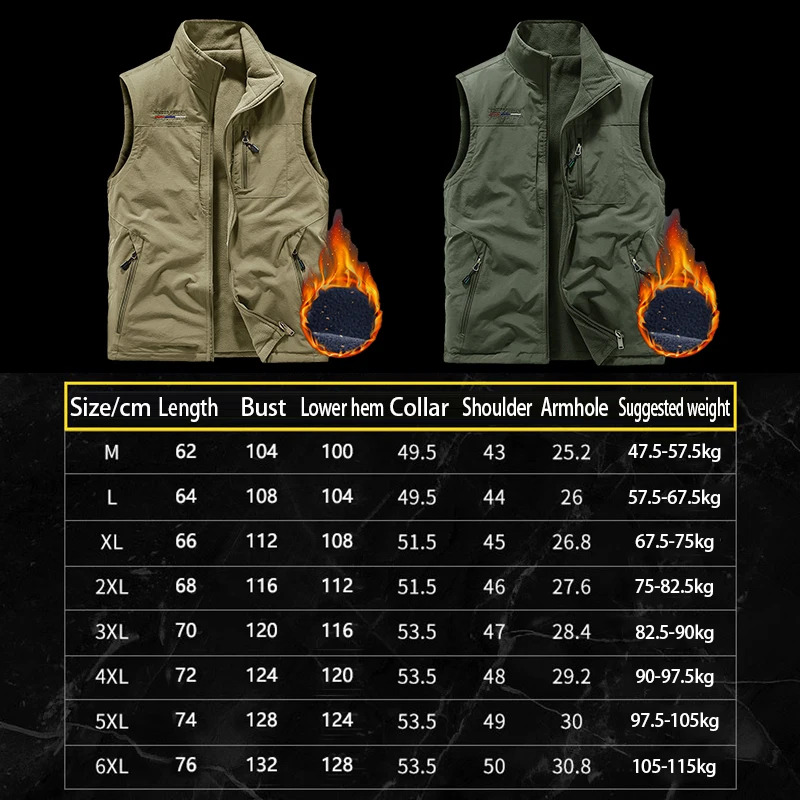 Mens Warm Casual Heated Vest Man Plus Size Outdoor Hiking Clothing Luxury Thermal Fashion Men's Heating Fishing Winter Coat