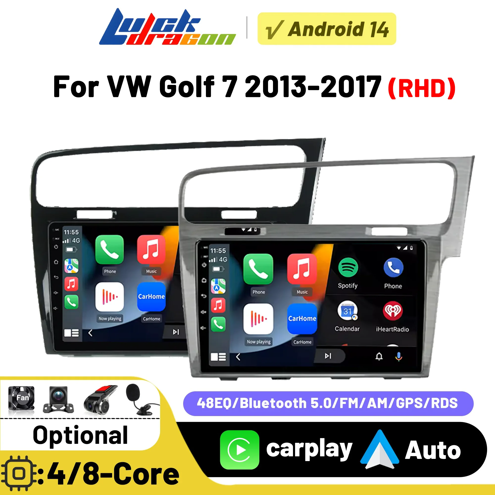 

Android 14 Car Intelligent Systems For Volkswagen VW Golf 7 MK7 GTI 2013-2018 Carplay Android Auto Car Radio GPS FM DSP BT Audio