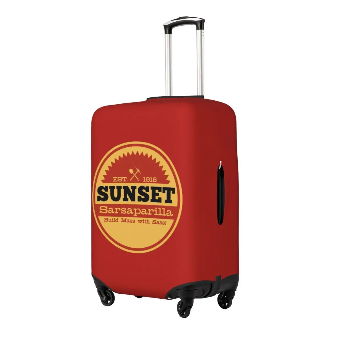 

Vintage Sunset Sarsaparilla Logo Suitcase Cover Protection Elastic Travel Luggage Protector Covers for 18-32 Inch