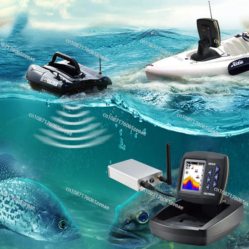 Remote Control Bait Boat  LCD Working Range 300m Depth Range 100M Wireless Sonar Remote Detection