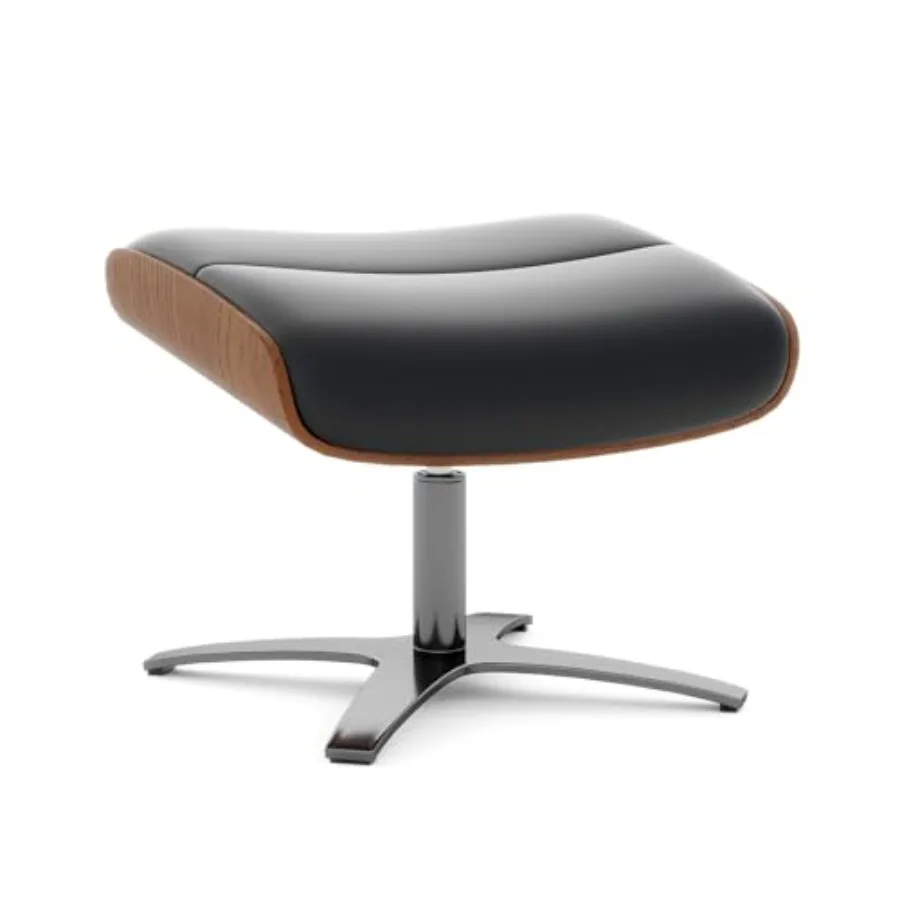 

Jovan 20,5 дюйма, современная подставка для ног из натуральной кожи середины века, османская теневая серая кожа