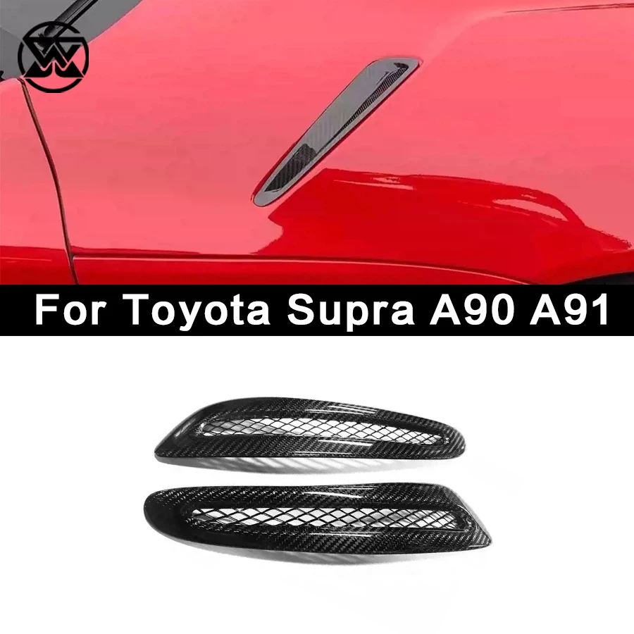 

Carbon Fiber Front Vent Covers Hood Trim Side Covers for Toyota Supra A90 A91 GR MK5 2019-2022 Car Styling Upgrade