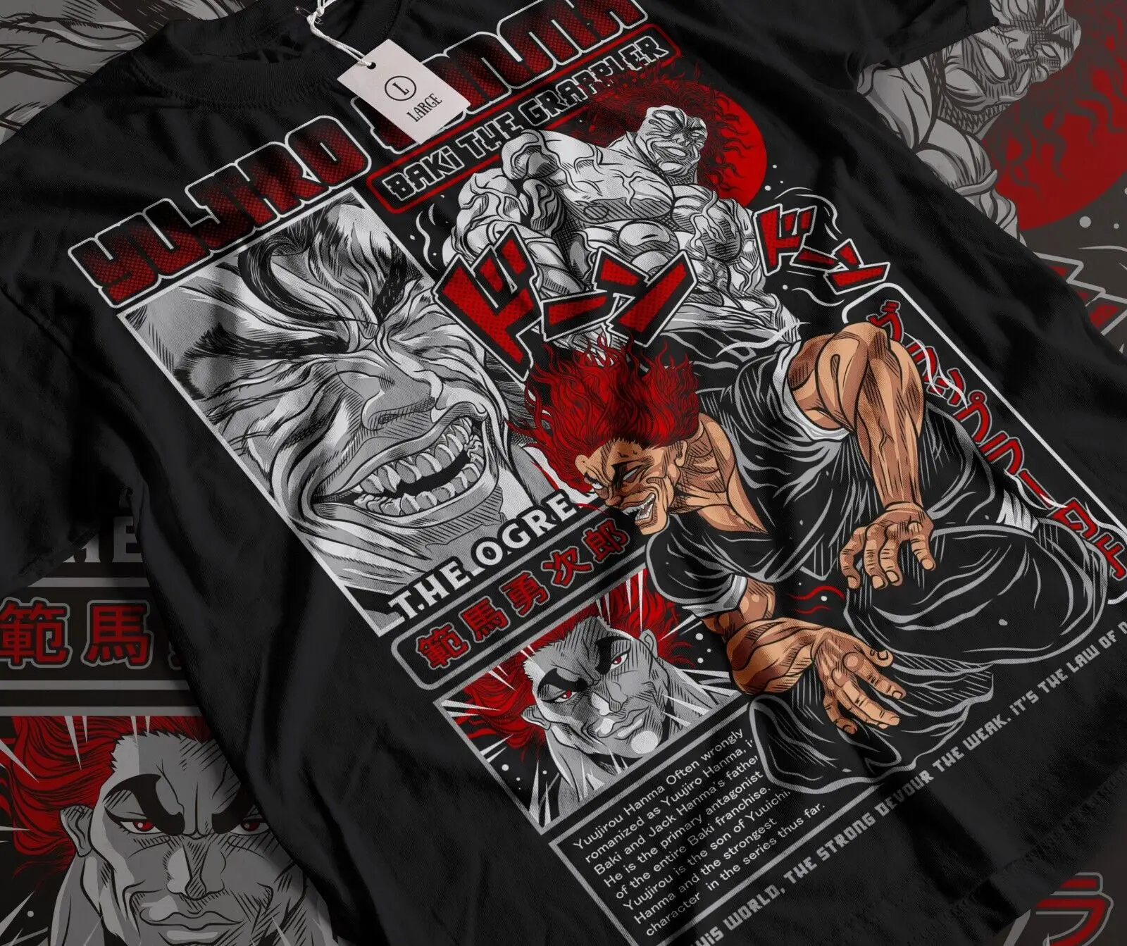 

Baki Hanma Shirt The Grappler Tshirt Yujiro Martial Art Tee Anime Sport T-Shirt