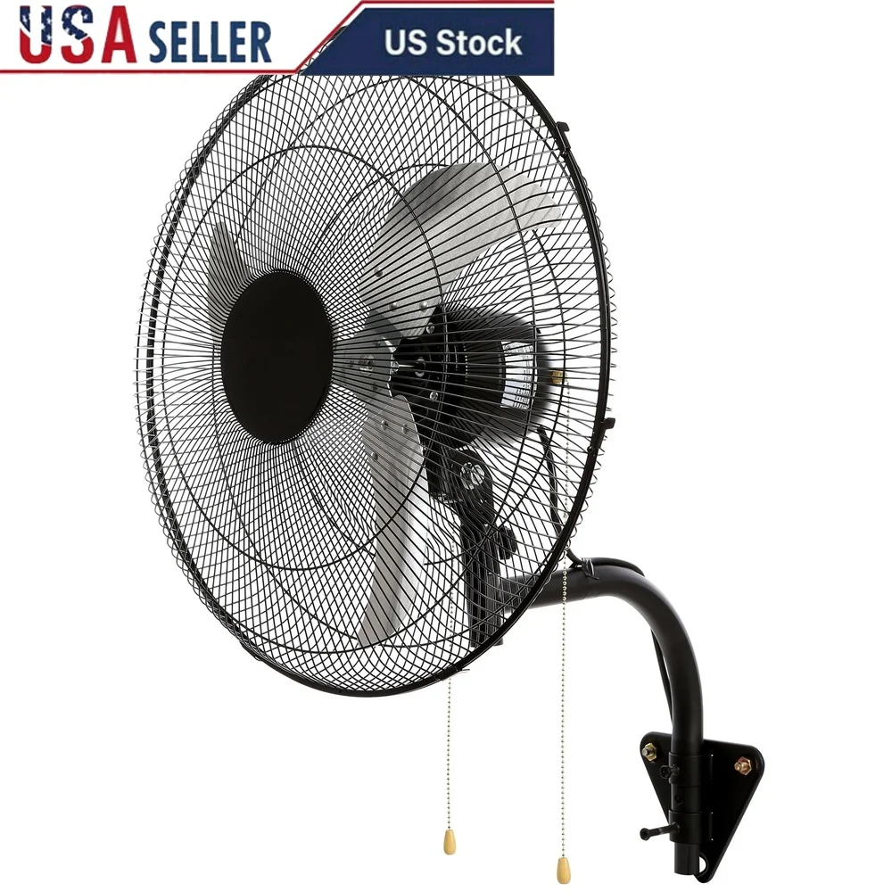 

2 шт. 20-дюймовый настенный вентилятор, трехскоростной осциллирующий циркулятор воздуха, 4000 CFM, решение для охлаждения в помещении и на открытом воздухе