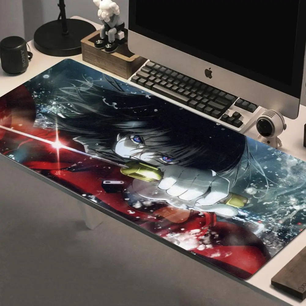 Alfombrilla de ratón de anime Ryougi Shiki, alfombrilla de ratón con almohadilla Prime Gaming XXL, alfombrilla para teclado, alfombrilla acolchada de puntadas