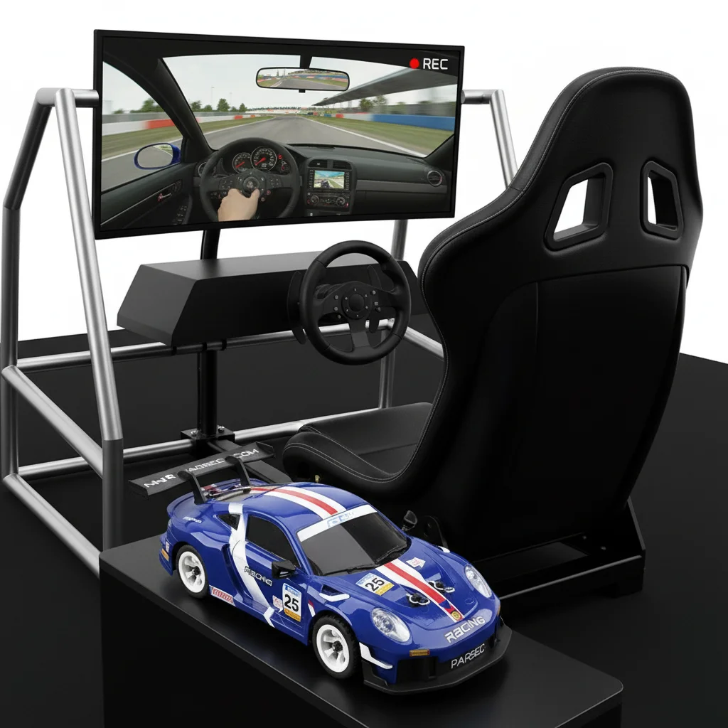 RC Drifting 1:28  4WD RC Car FPV USB Cable Steering Wheel & Pedal Simulator Controller Commercial Entertainment Equipment