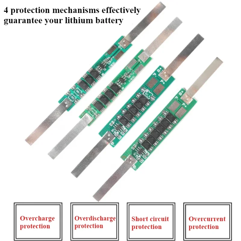 1S 3.7V 2A 3A 4.5A 6A 7.5A 9A 18650 Lithium Battery Protection Board MOS Dot Nickel Strips Short Circuit Charging Protection