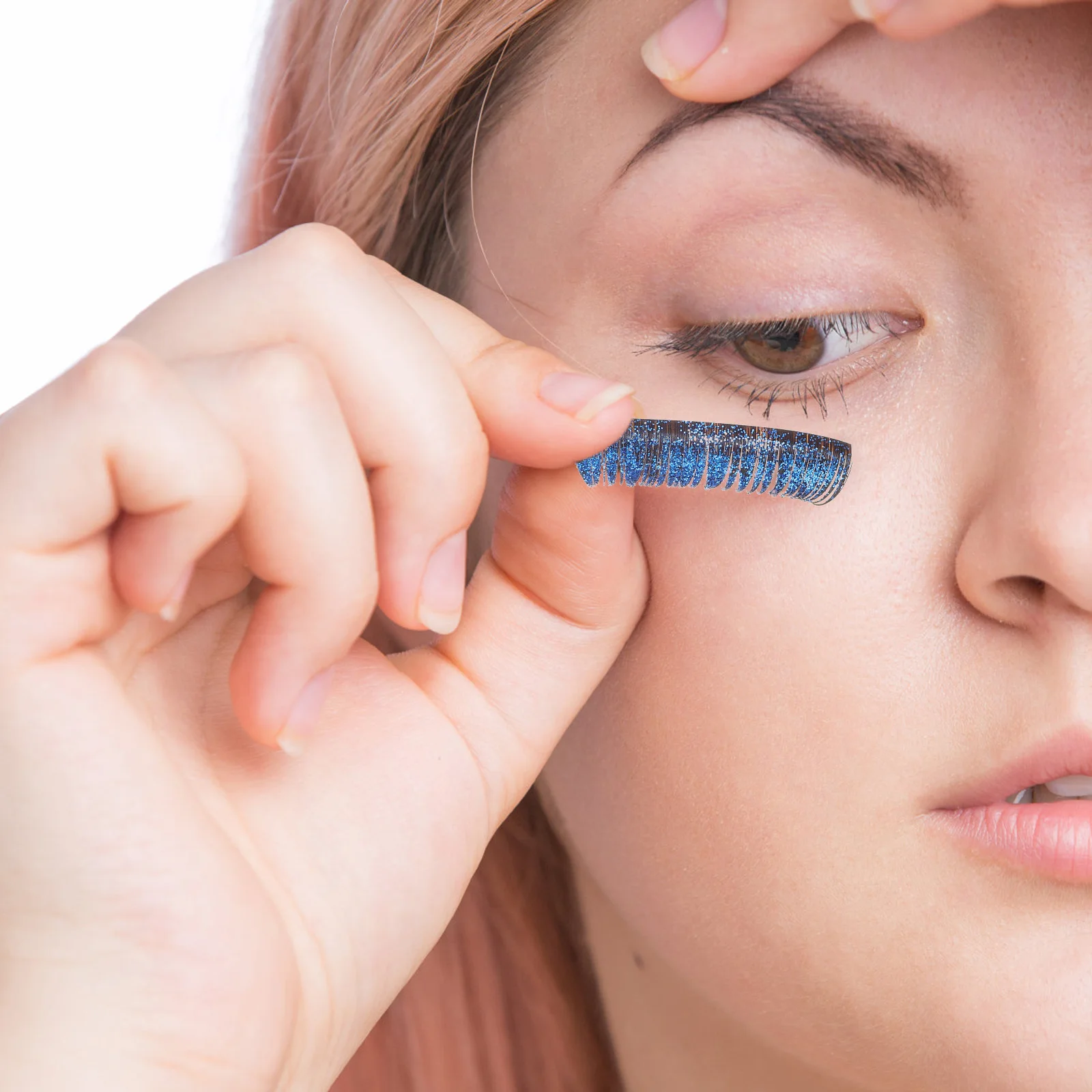 6 paia di estensioni delle ciglia glitterate ciglia finte colorate per il festival cosplay di Halloween trucco per occhi fai da te confortevole e duraturo