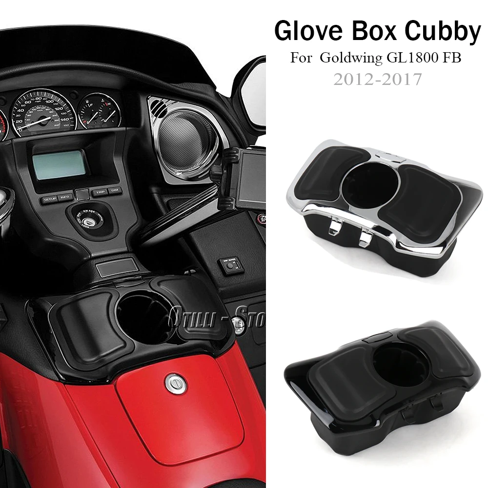 

Black Chrome Motorcycle Accessories Front Glove Box Cubby Storage Box For Honda Goldwing Gold Wing GL1800 GL 1800 F6B 2012-2017