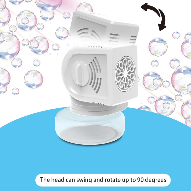 ماكينة فقاعات دوارة ذات 10 فتحات 90 ° لعبة خارجية للأطفال من الوالدين والطفل بدون بطارية ومياه فقاعية #5