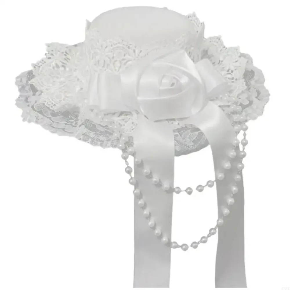 

Kawaii Black/White Color Hair Clip Chain Bow Lace Trim Lolita Headdress Y2K Hair Accessories