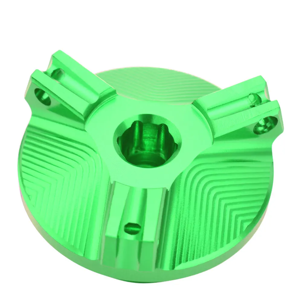 Motorcycle Engine Fuel Filter Oil Tank Cover Cap for Yamaha Kawasaki Ninja 250 300 400 650 1000 Green