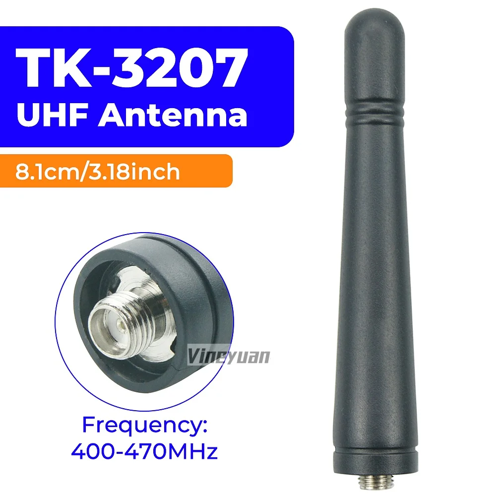 UHF สั้น10ชิ้น400-470MHZ SMA-สายอากาศตัวเมียสำหรับ Kenwood TK-340 TK-349 TK-350 TK-3100 TK-3101 TK-3102 TK-3107 PX-777 UV-5R